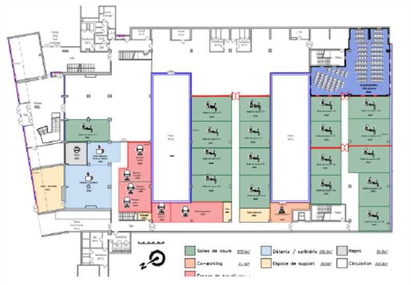 Location bureaux 566 m² non divisibles