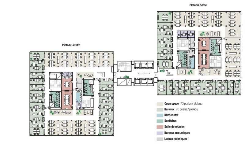 Location bureaux 9118 m² divisibles à partir de 124 m²