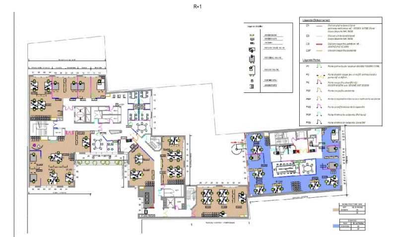 Location bureaux 827 m² non divisibles