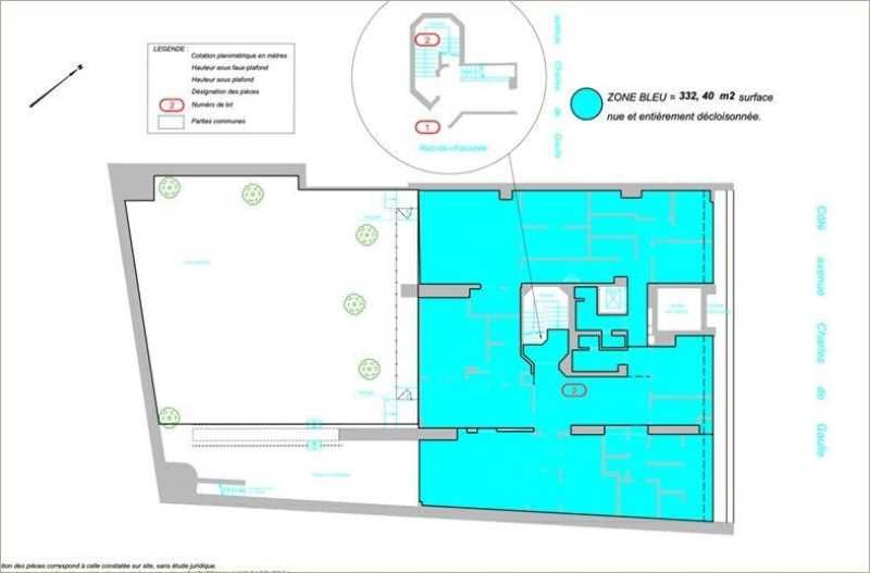 Vente bureaux 327 m² non divisibles