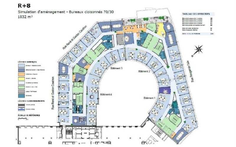 Location bureaux 420 m² non divisibles