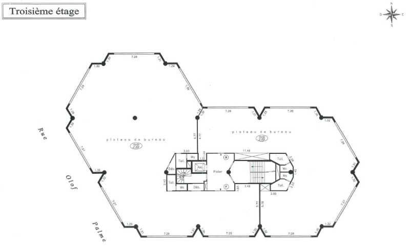 Location bureaux 562 m² divisibles à partir de 281 m²