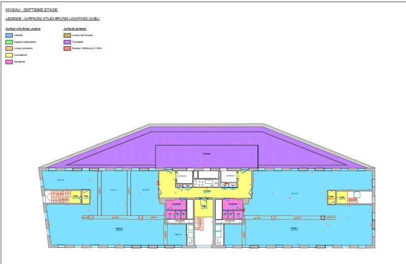 Location bureaux 281 m² non divisibles