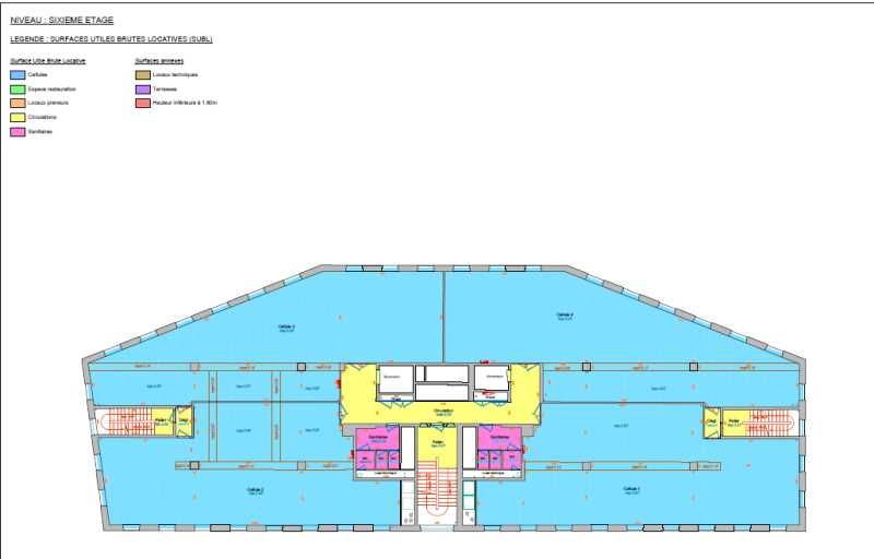 Location bureaux 437 m² non divisibles