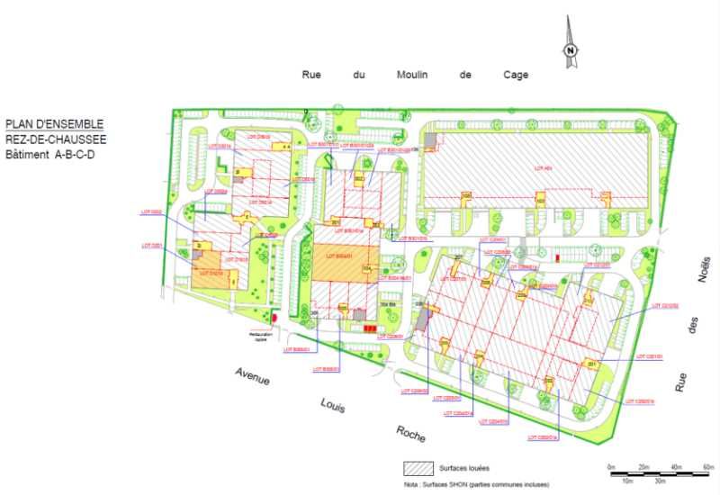 Location bureaux 6523 m² divisibles à partir de 128 m²