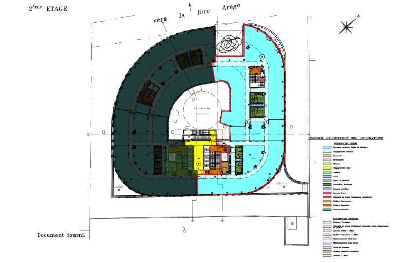 Location bureaux 1167 m² non divisibles