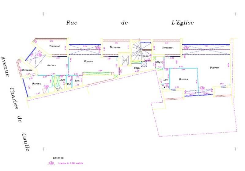 Location bureaux 101 m² non divisibles