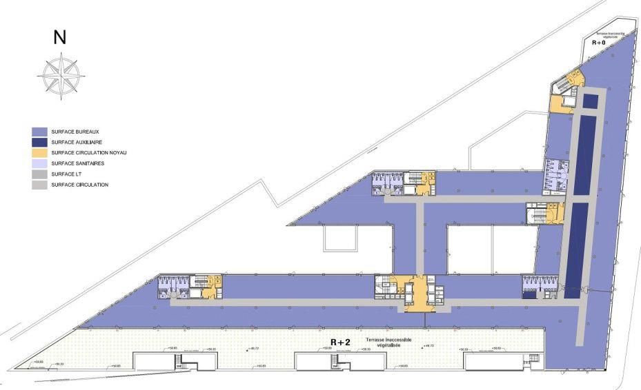 Location Bureaux 1680 m² non divisibles 93210 Saint-denis