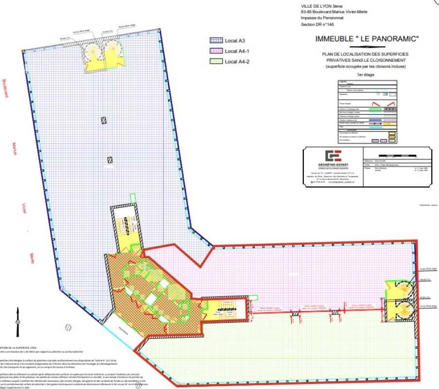 Location bureaux 4425 m² divisibles à partir de 259 m²