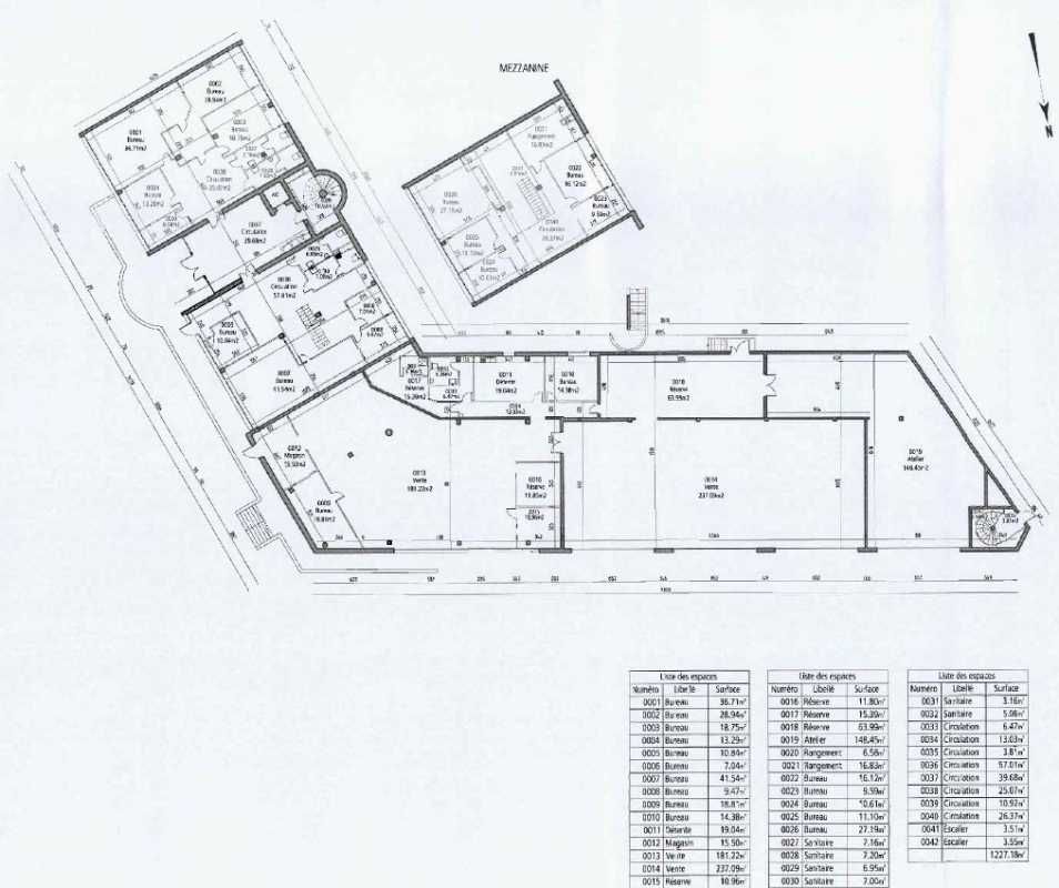 Location bureaux 899 m² divisibles à partir de 215 m²