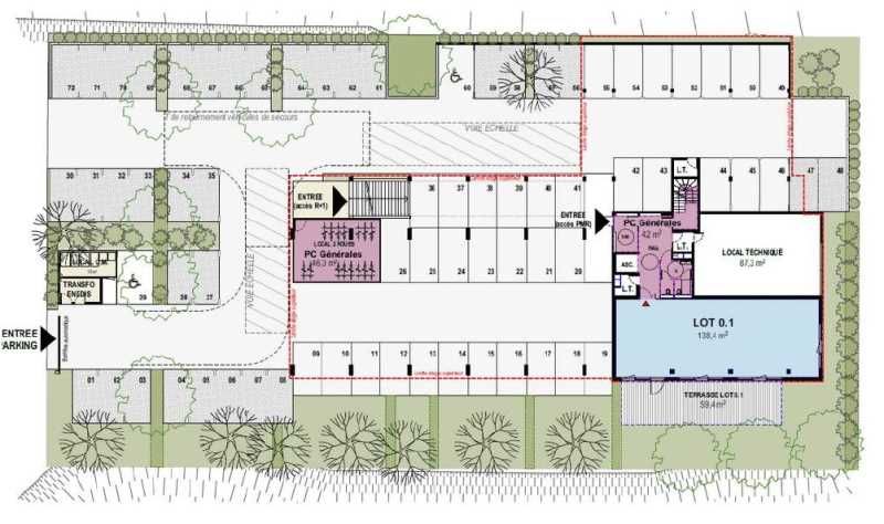 Location bureaux 3048 m² divisibles à partir de 156 m²