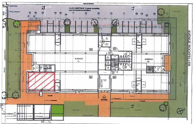 Location bureaux 1333 m² non divisibles