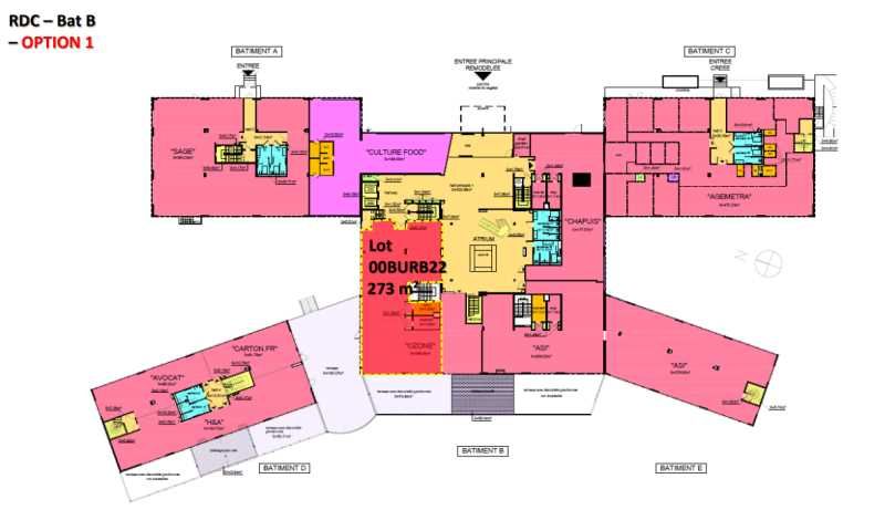 Location bureaux 809 m² divisibles à partir de 151 m²
