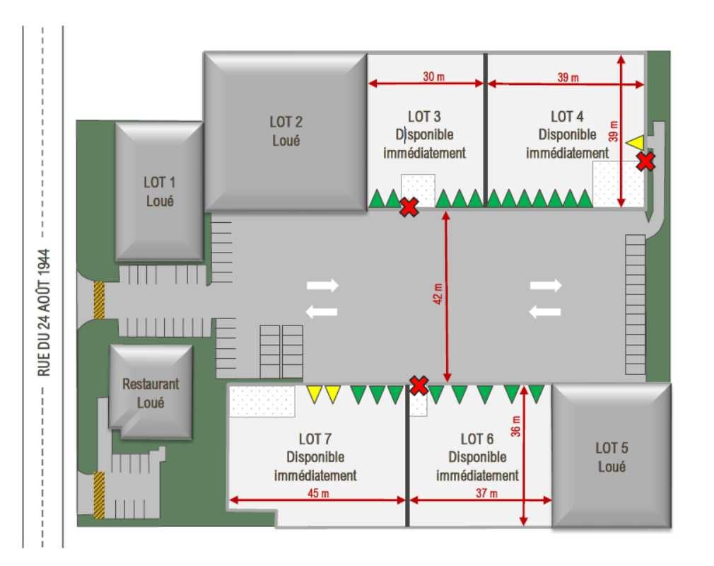 Location entrepots 6061 m² divisibles à partir de 1247 m²
