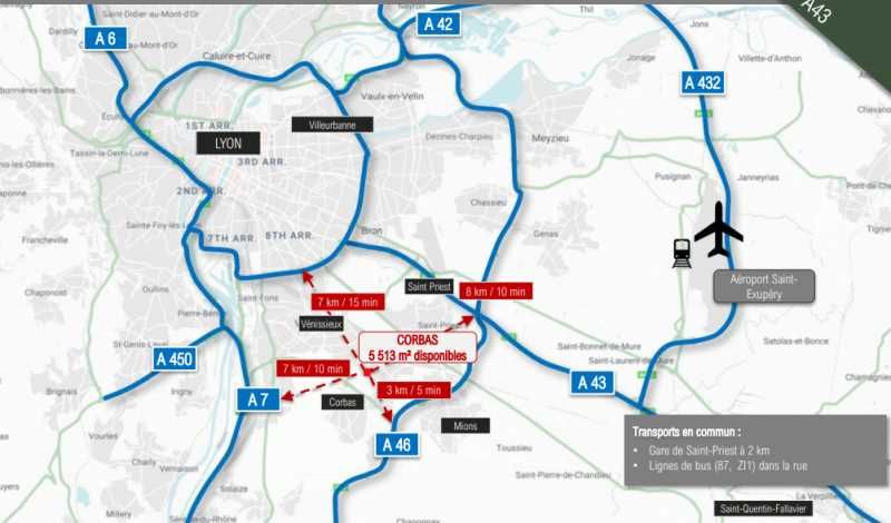 Location entrepots 6061 m² divisibles à partir de 1247 m²