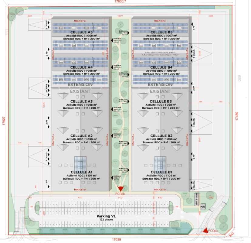 Location entrepots 12822 m² divisibles à partir de 1207 m²