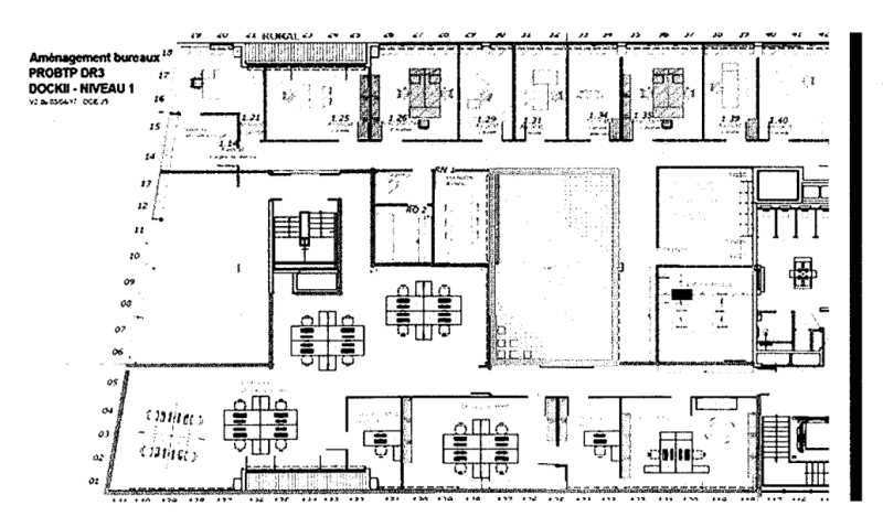 Location bureaux 1428 m² non divisibles