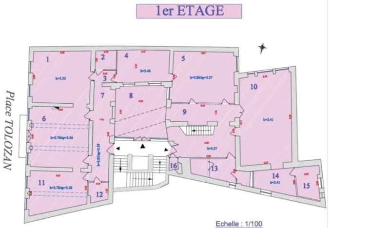 Vente bureaux 620 m² non divisibles