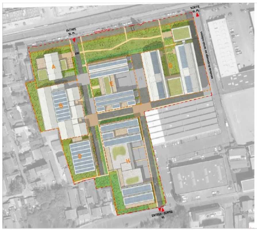 Vente entrepots 5568 m² divisibles à partir de 1083 m²