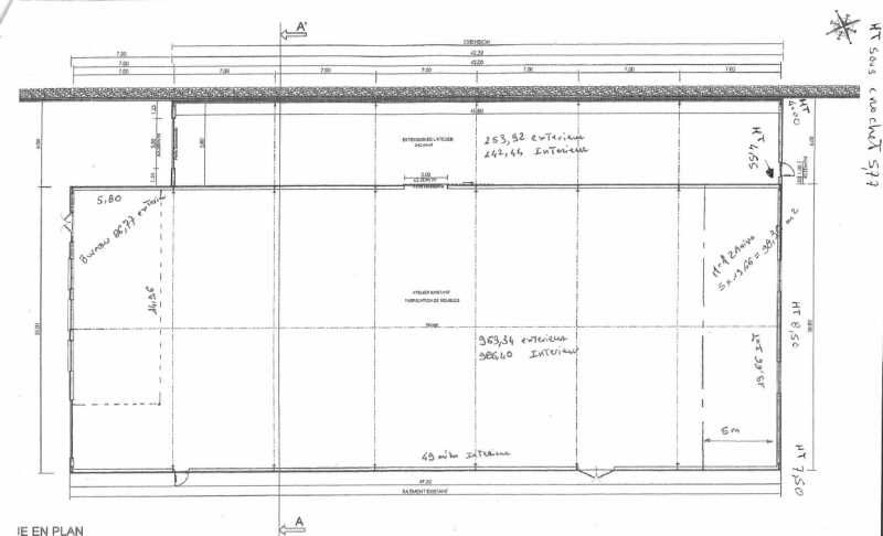 Location entrepots 1250 m² non divisibles