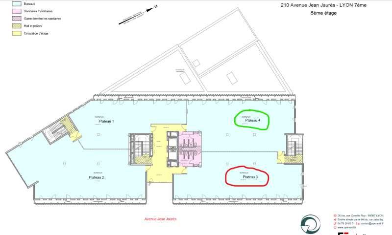 Location bureaux 466 m² divisibles à partir de 230 m²