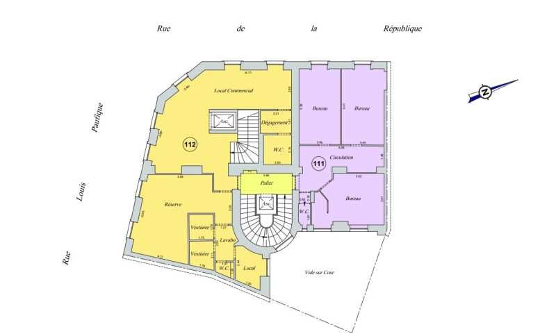 Location bureaux 67 m² non divisibles