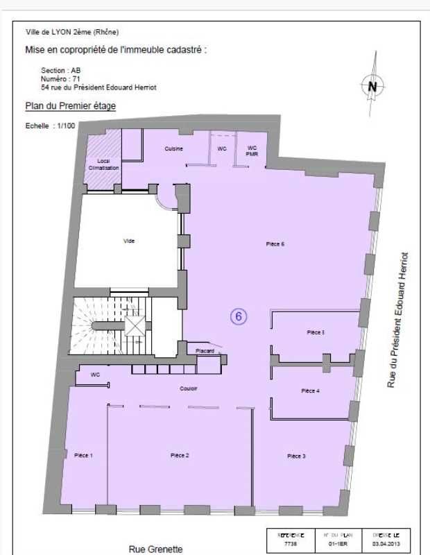 Location bureaux 189 m² non divisibles