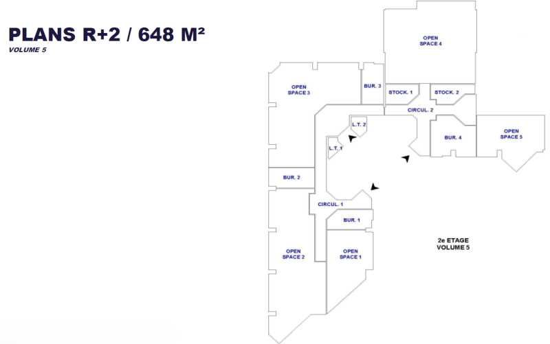 Location bureaux 3225 m² divisibles à partir de 112 m²