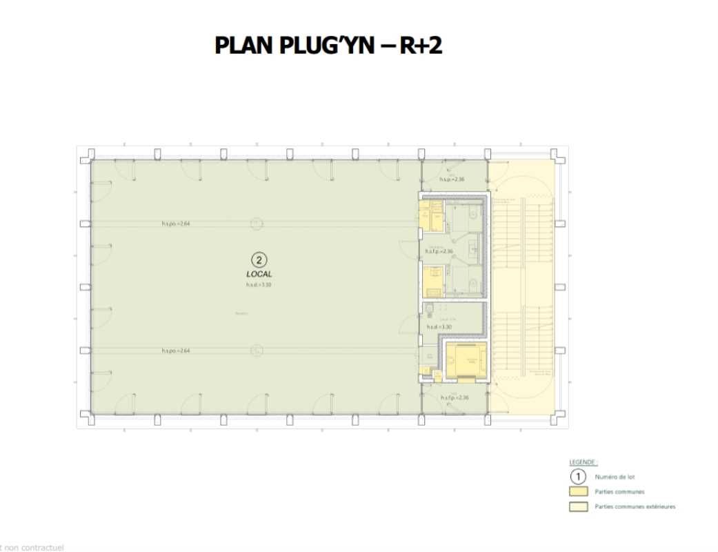 Vente bureaux 487 m² divisibles à partir de 244 m²