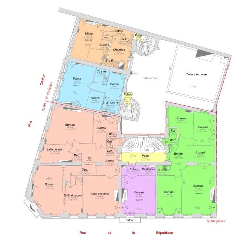 Location bureaux 110 m² non divisibles