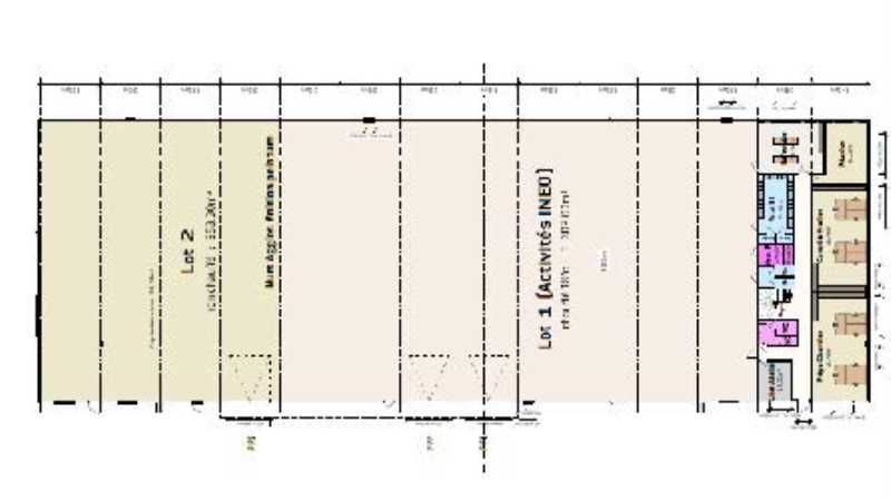 Location entrepots 851 m² non divisibles