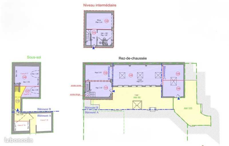 Location bureaux 97 m² non divisibles