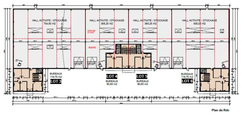 Location entrepots 2740 m² divisibles à partir de 369 m²