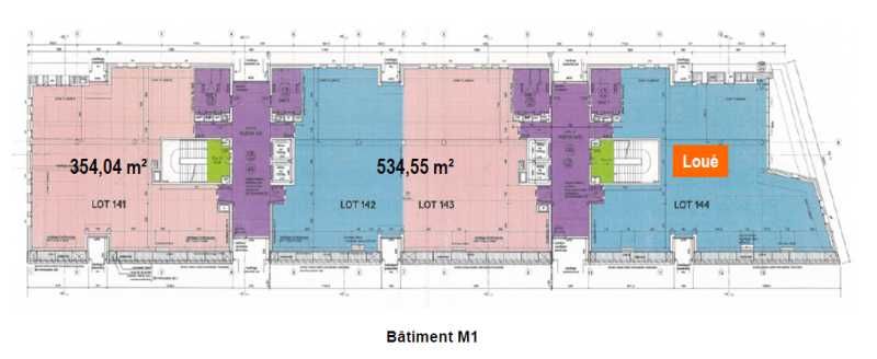 Location bureaux 2763 m² divisibles à partir de 250 m²