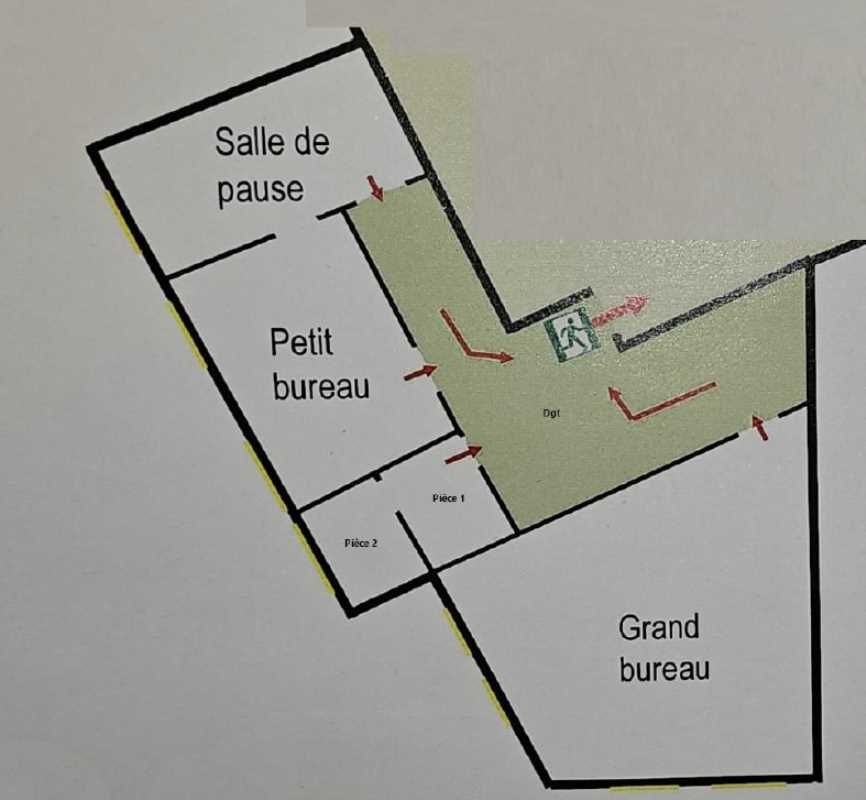 Vente bureaux 93 m² non divisibles