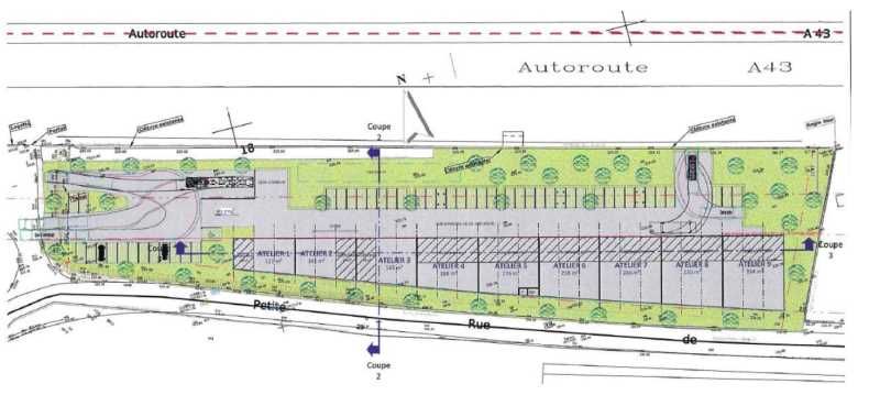 Location entrepots 1263 m² divisibles à partir de 225 m²