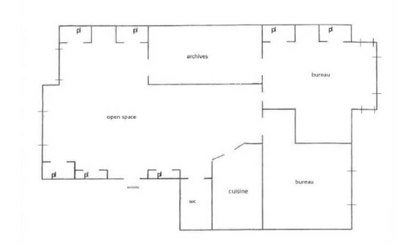 Location bureaux 100 m² non divisibles