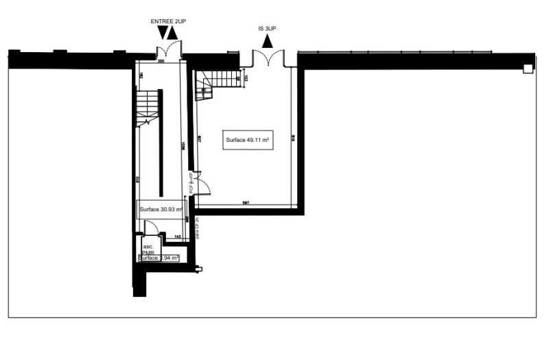 Location bureaux 608 m² non divisibles