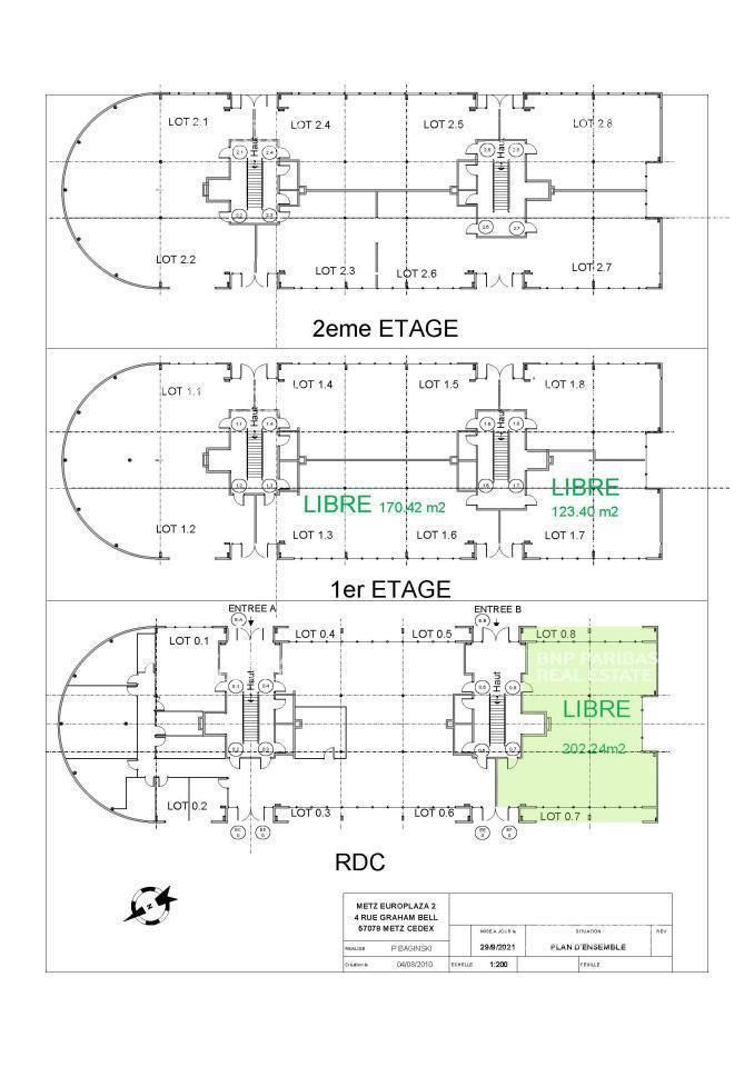 Location Bureaux 496.22 m² non divisibles 57070 Metz
