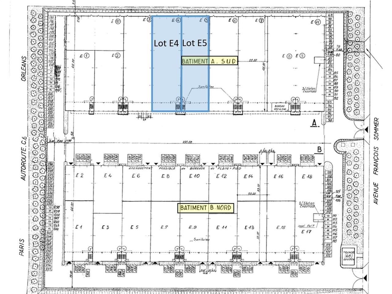 Location entrepots 2976 m² divisibles à partir de 1473 m²