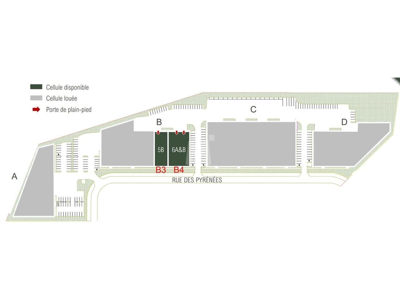 Location entrepots 1686 m² divisibles à partir de 538 m²