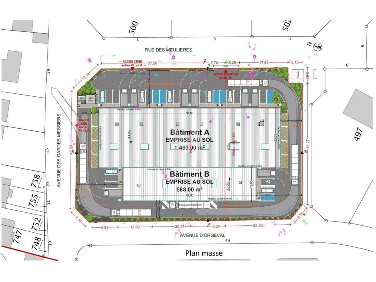 Location entrepots 292 m² non divisibles