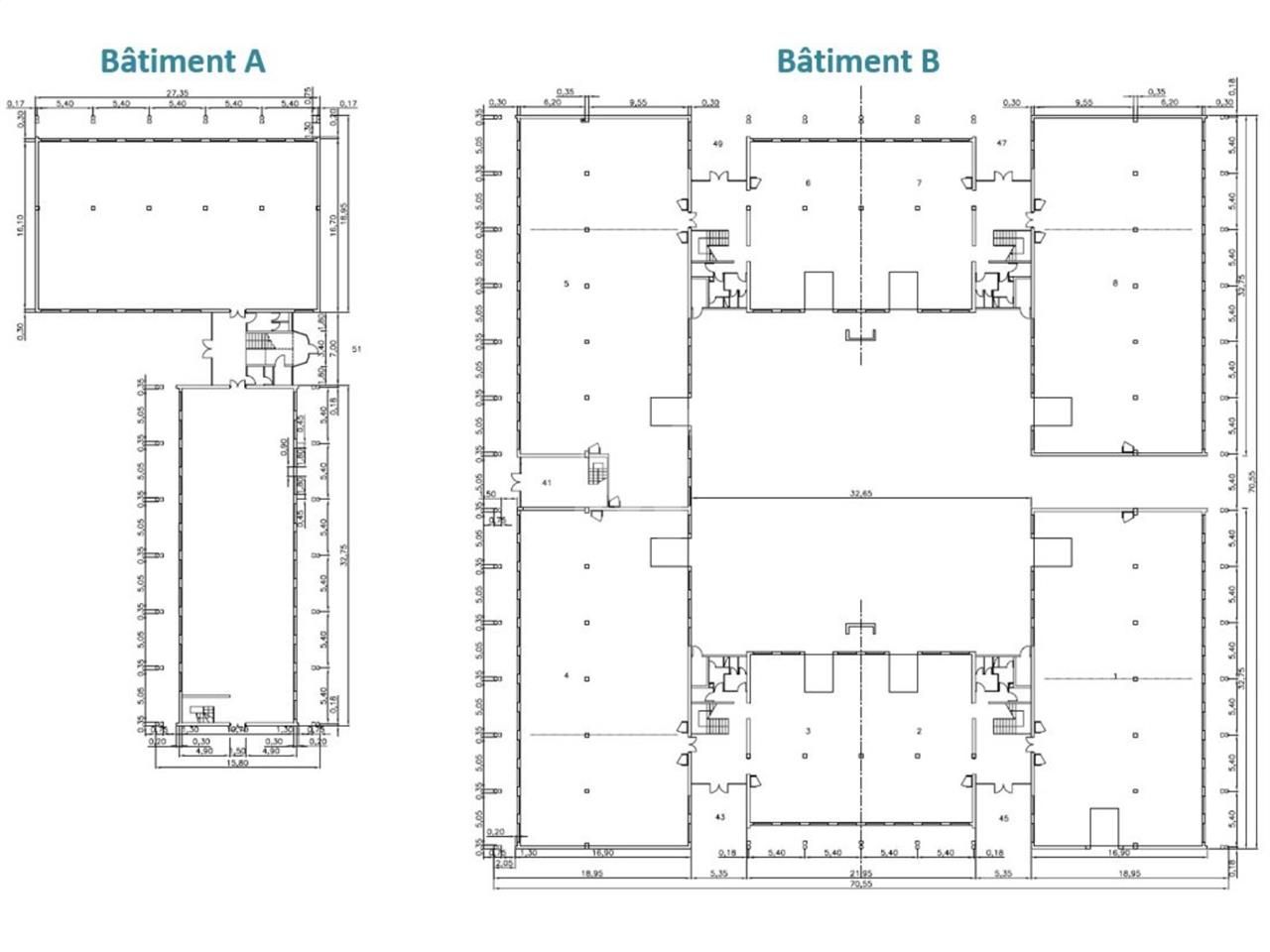 Location bureaux 1499 m² divisibles à partir de 273 m²