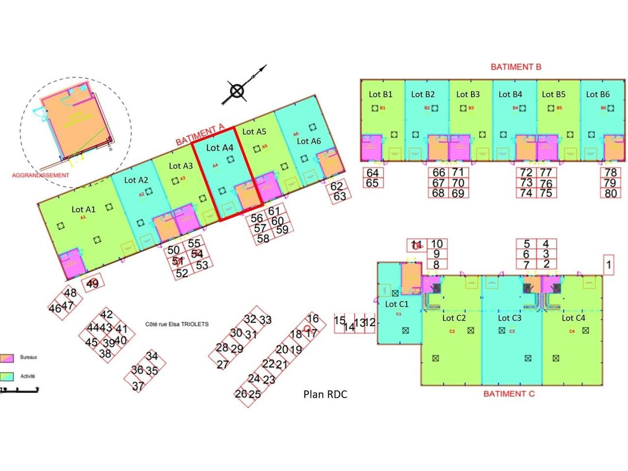 Location entrepots 218 m² non divisibles