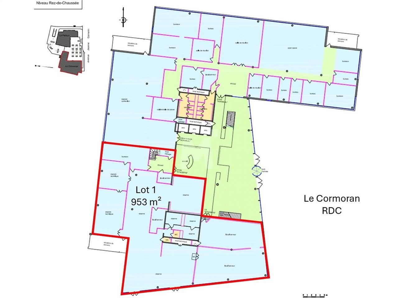 Location bureaux 7460 m² divisibles à partir de 345 m²