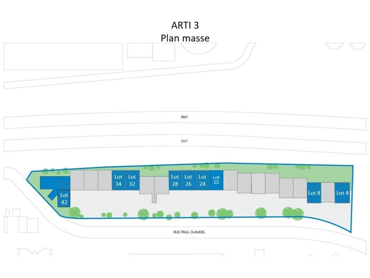 Location entrepots 1959 m² divisibles à partir de 201 m²
