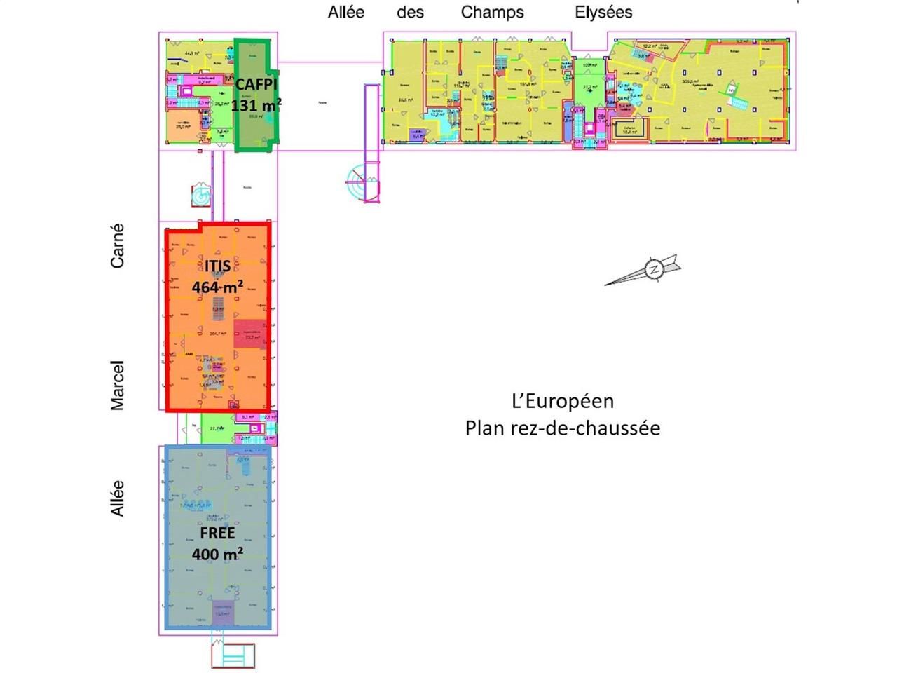 Location bureaux 2685 m² divisibles à partir de 86 m²