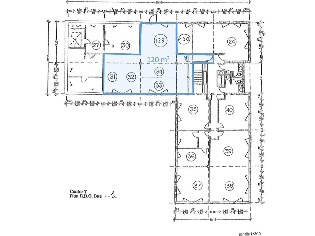Vente bureaux 120 m² non divisibles