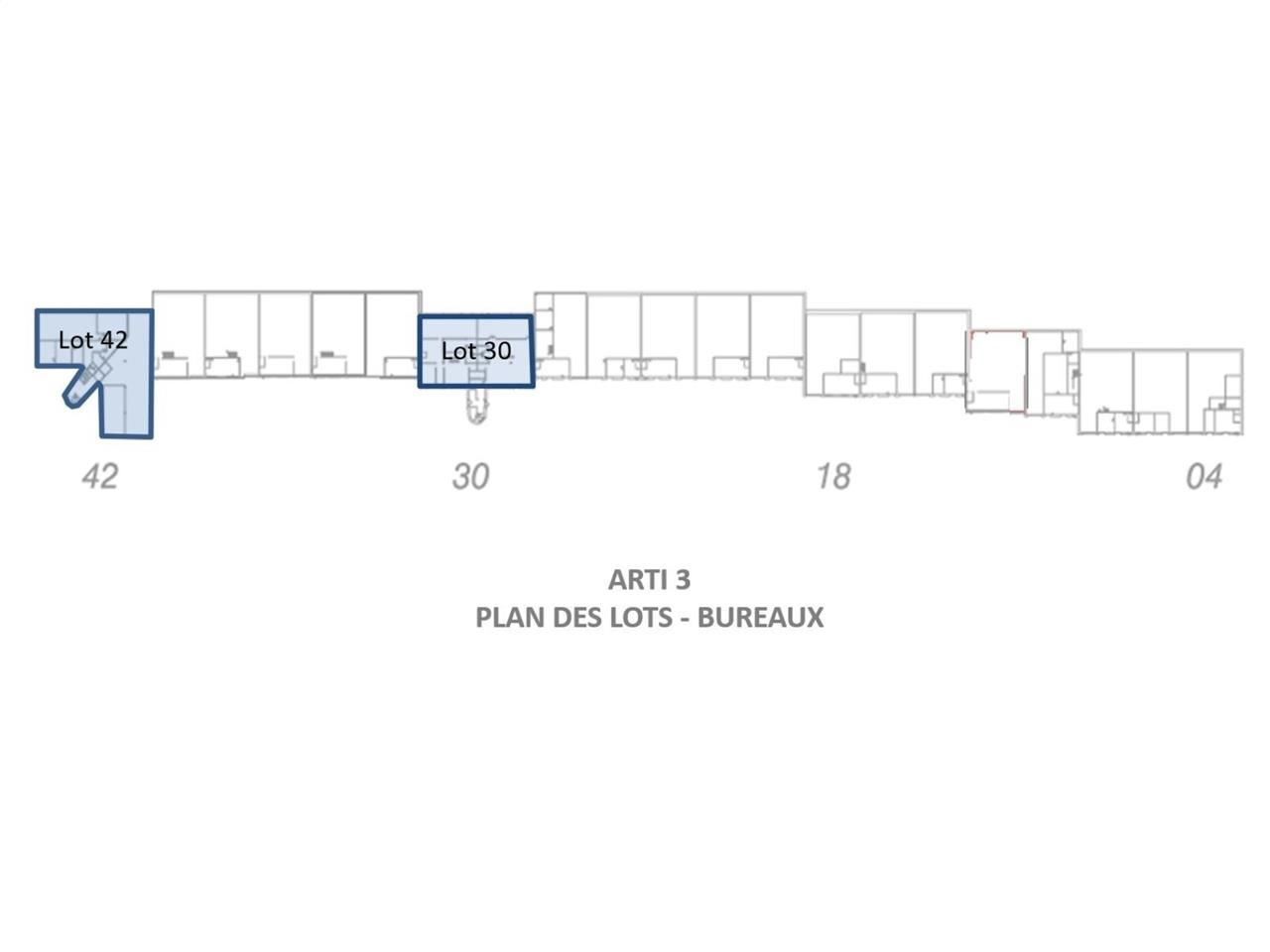 Location bureaux 1041 m² divisibles à partir de 243 m²
