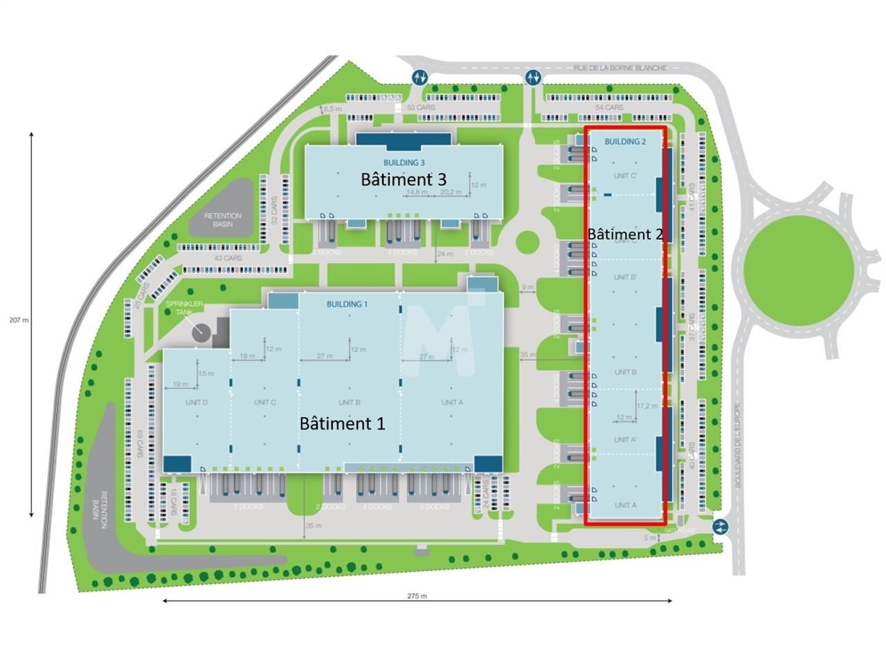 Location entrepots 6812 m² divisibles à partir de 3403 m²